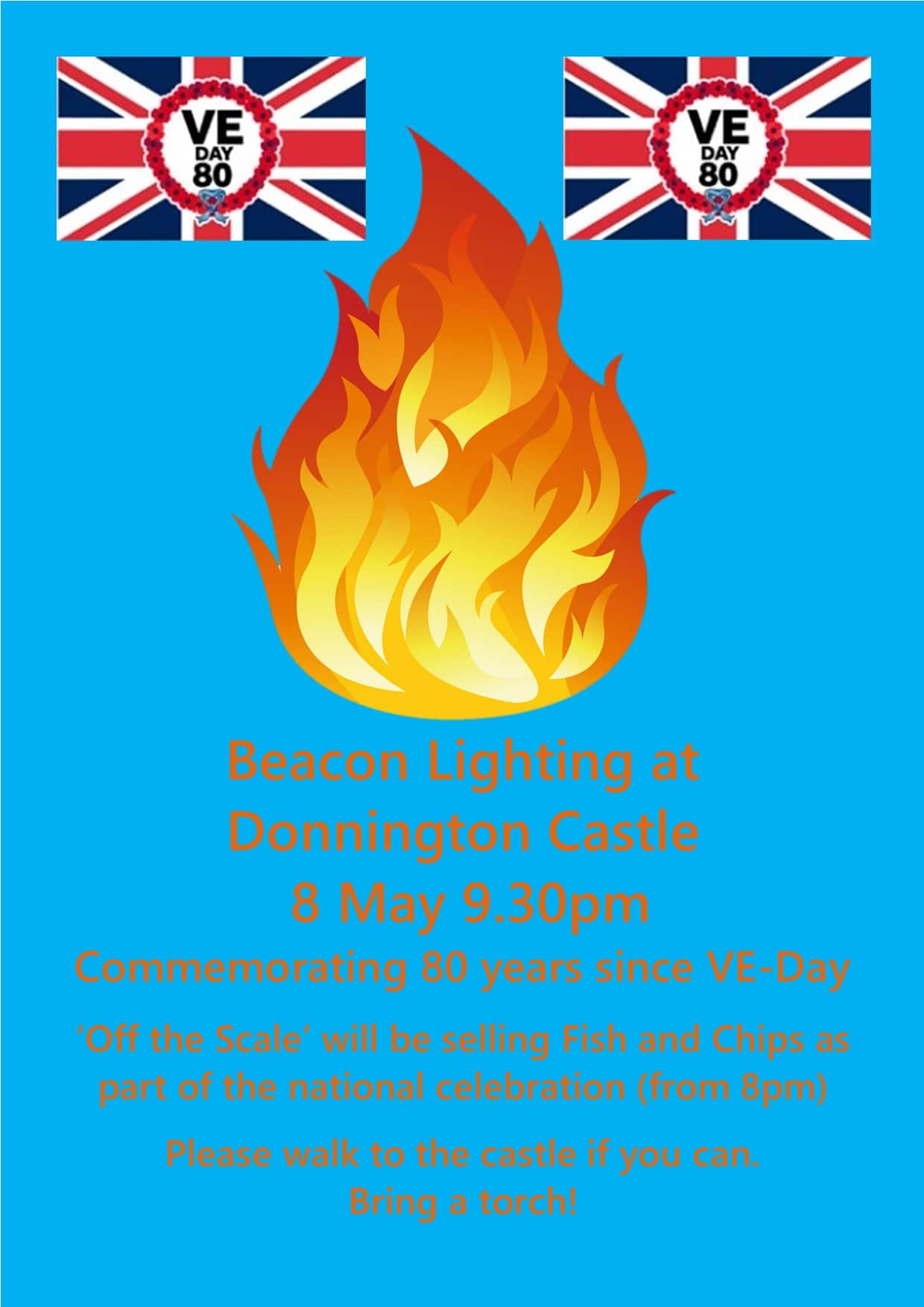 Beacon Lighting Poster 2025 Thursday 8th May at 9.30pm