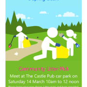2026 Spring Litter Pick on Saturday 14 March 10am to Noon, meeting at the Greek Table Car Park