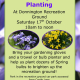 Community Bulb planting at Donnington Recreation Ground on Saturday 17 October 10am to noon. Bring your own trowel or planter. Park in the Recreation Ground car park accessed from Castle Lane.